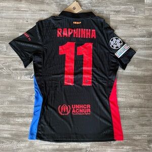 FC Barcelona 2024/25 Away Jersey #11 Raphinha Size L